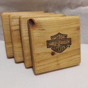 Hand-crafted Wood Bar & Shield Coasters